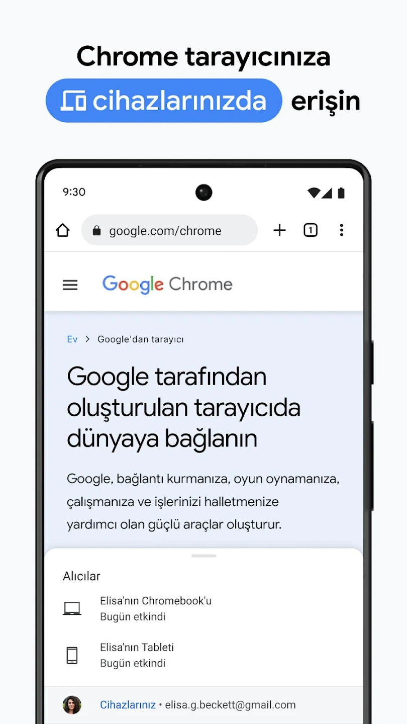 Google Chrome Android İndir - ekran görüntüsü
