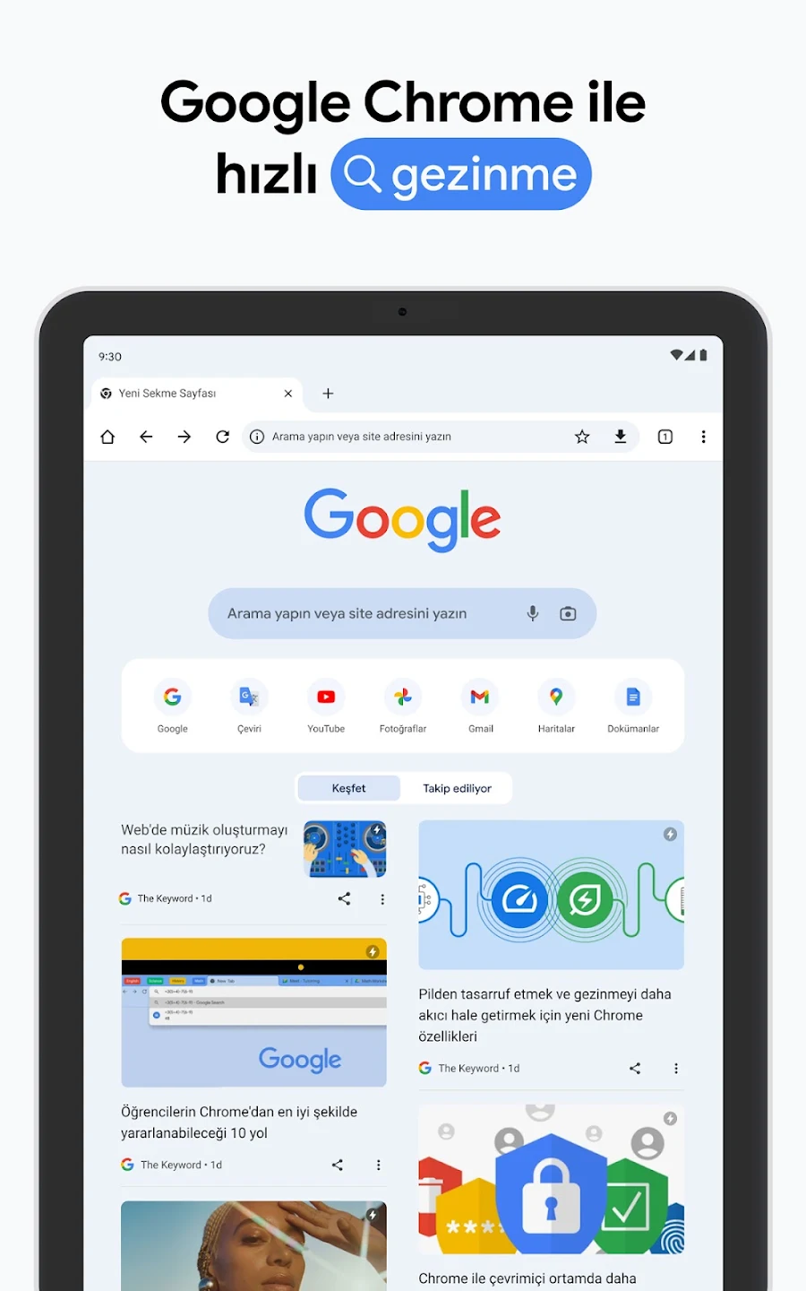 Google Chrome Android İndir - ekran görüntüsü