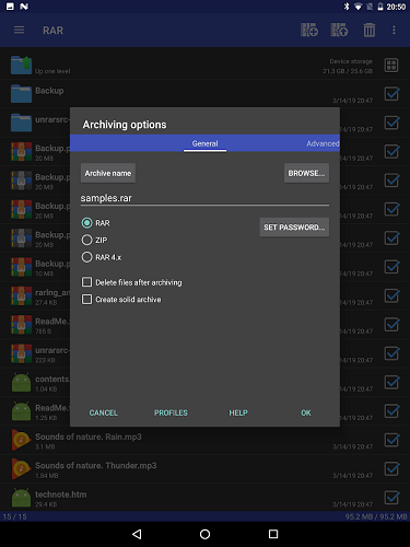 WinRAR Android İndir - ekran görüntüsü